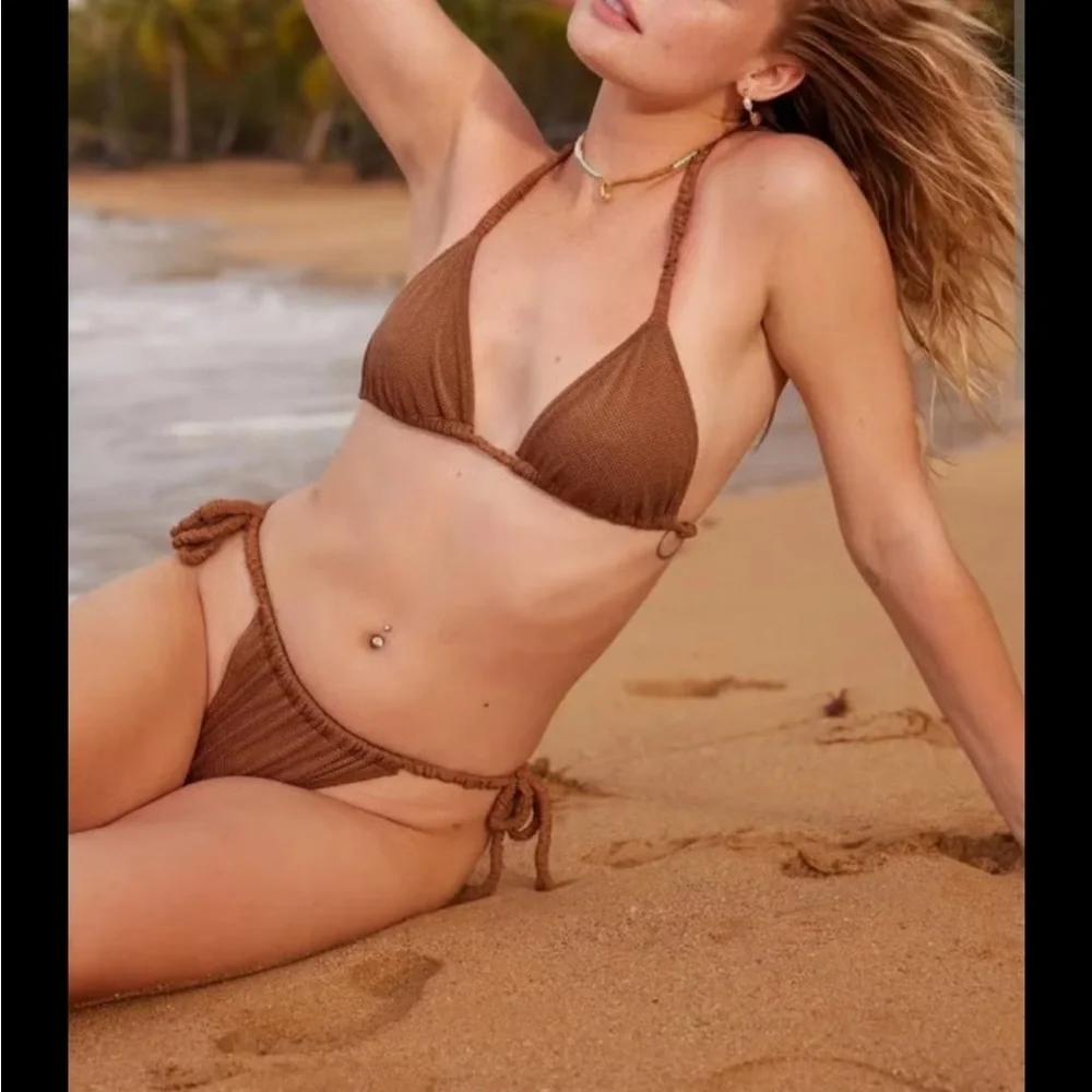 Aerie Brown Bikini Bottoms, size XL, new!